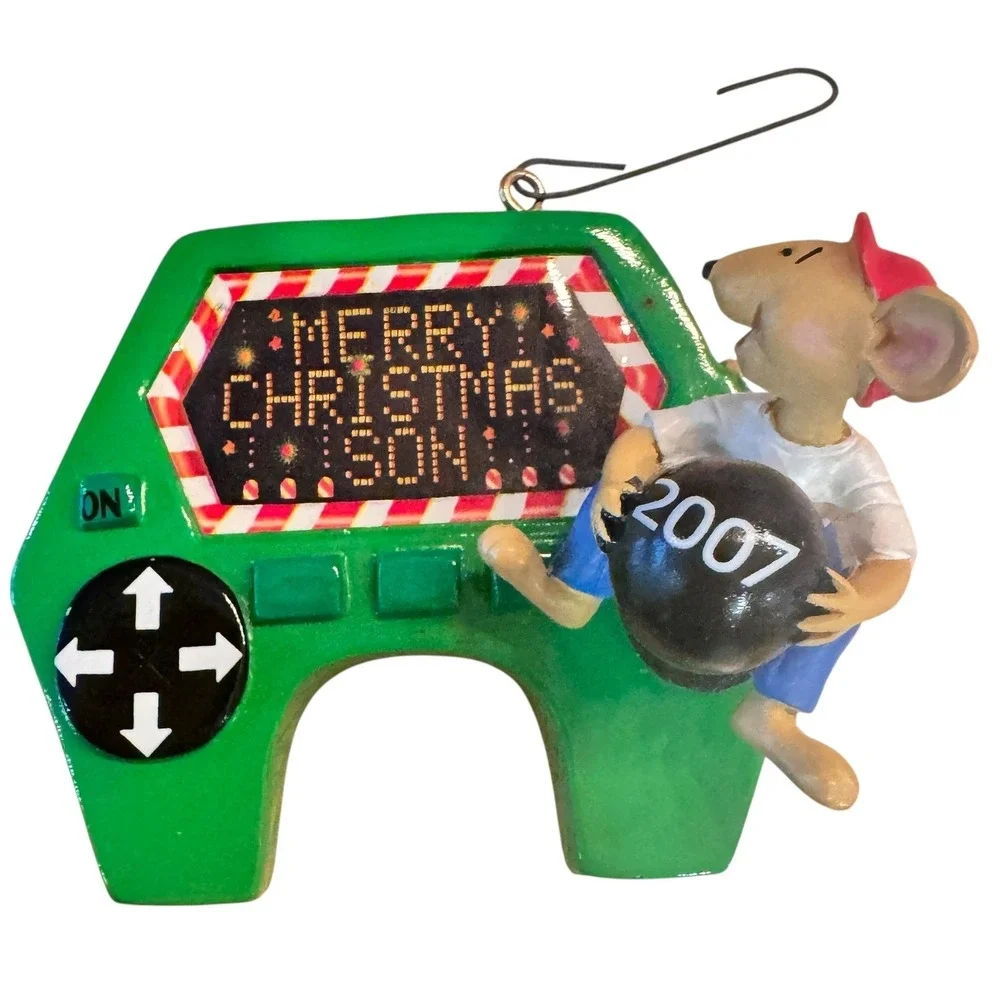 American Greetings 2007 Merry Christmas Son Gamer Mouse Controller Ornament